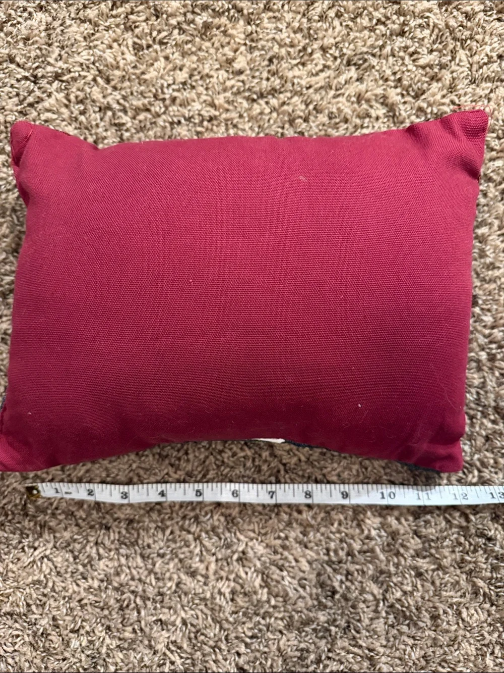 Source Unknown Red and Green Holiday Cat Accent Pillow